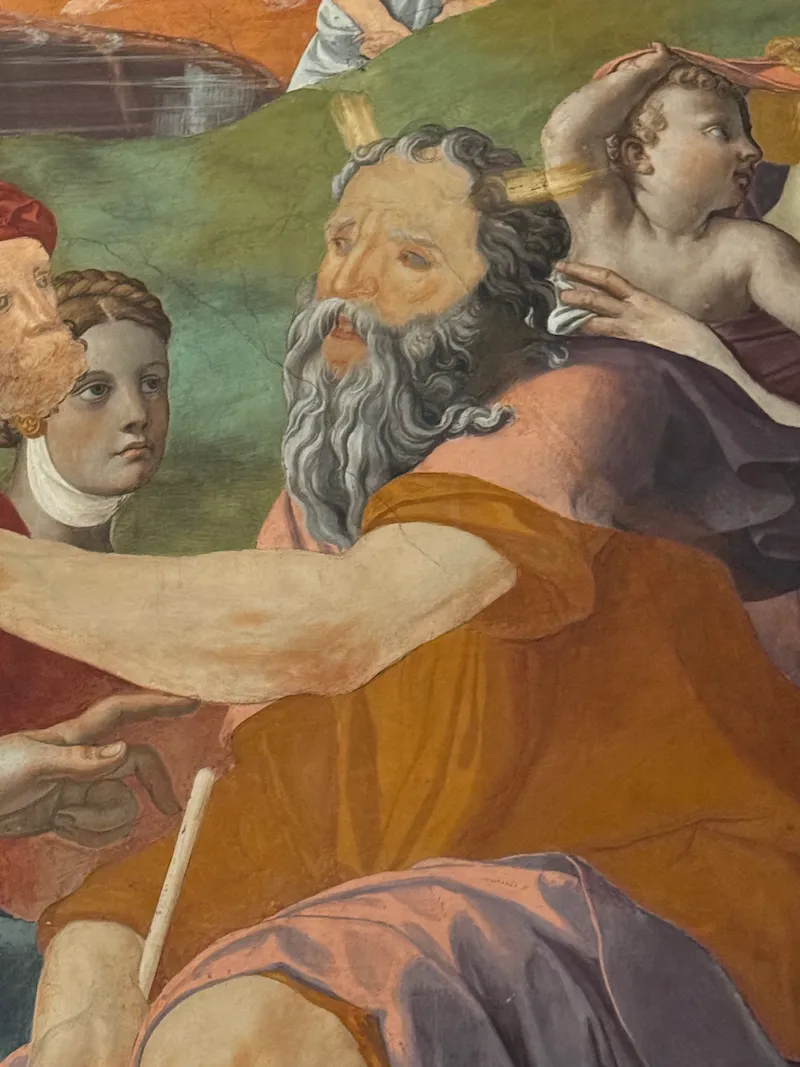 Jewish heritage tour Florence — Moses with horns in fresco